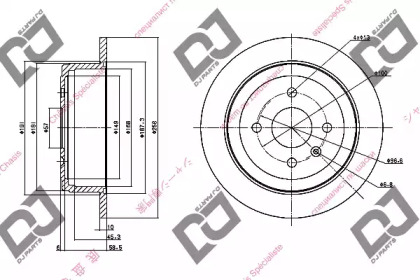 Тормозной диск DJ PARTS BD1086